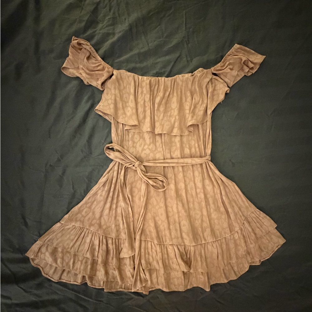 Shore Off the Shoulder Pink Ruffle Dress Sz XS